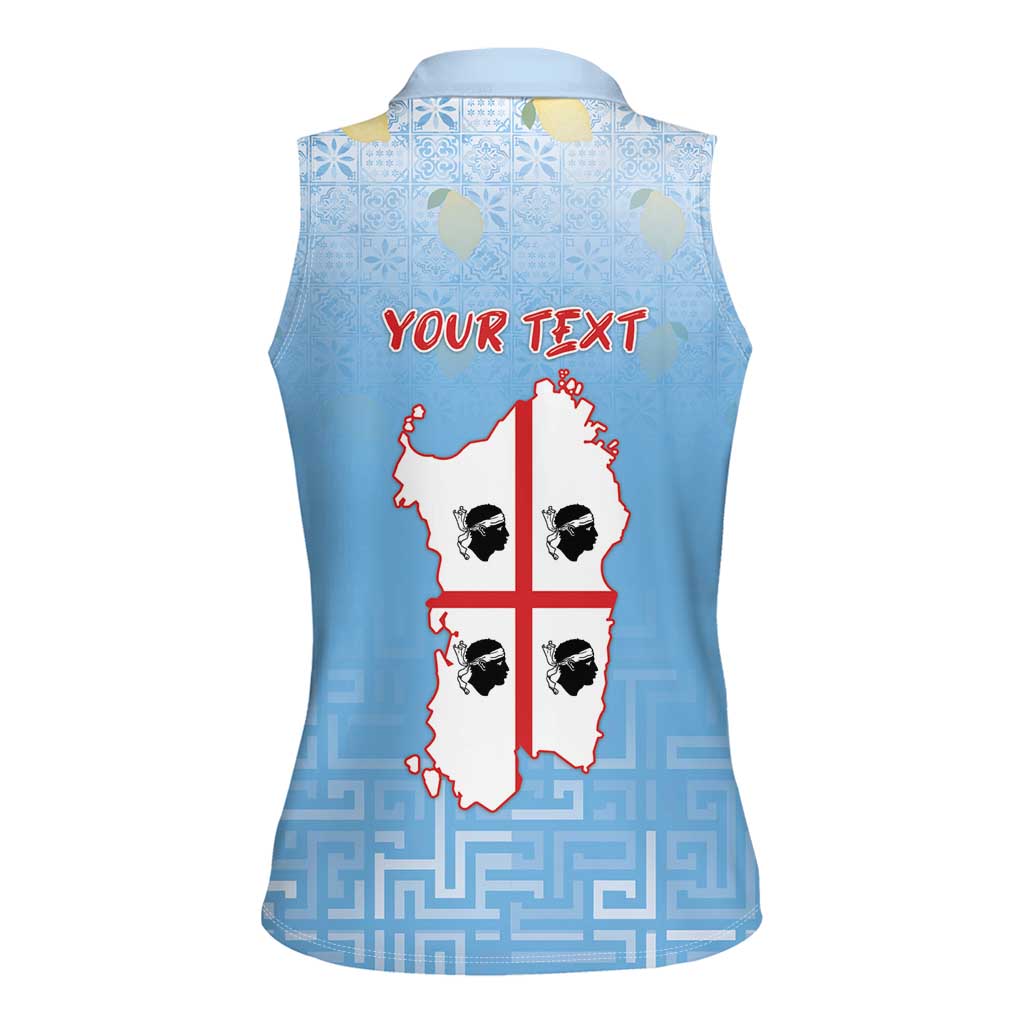 Personalized Italy Sardinia Women Sleeveless Polo Shirt I Don't Need Therapy - Wonder Print Shop