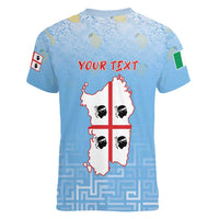 Personalized Italy Sardinia Women V-Neck T-Shirt I Don't Need Therapy - Wonder Print Shop