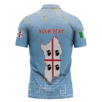 Personalized Italy Sardinia Zipper Polo Shirt I Don't Need Therapy - Wonder Print Shop