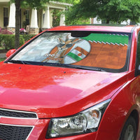 Niger Auto Sun Shade Dama Gazelle Waving Flag Funny Style