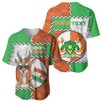 Personalized Niger Baseball Jersey Dama Gazelle Waving Flag Funny Style