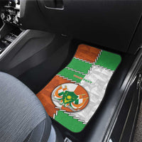Personalized Niger Car Mats Dama Gazelle Waving Flag Funny Style