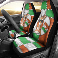 Niger Car Seat Cover Dama Gazelle Waving Flag Funny Style