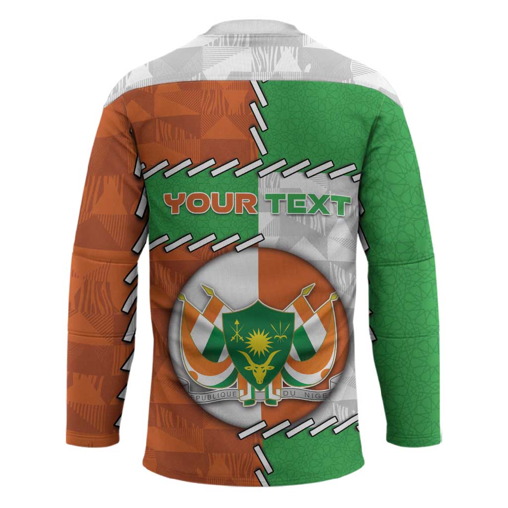 Personalized Niger Hockey Jersey Dama Gazelle Waving Flag Funny Style