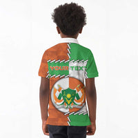 Personalized Niger Kid Polo Shirt Dama Gazelle Waving Flag Funny Style