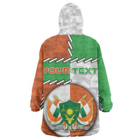 Personalized Niger Kid Wearable Blanket Hoodie Dama Gazelle Waving Flag Funny Style