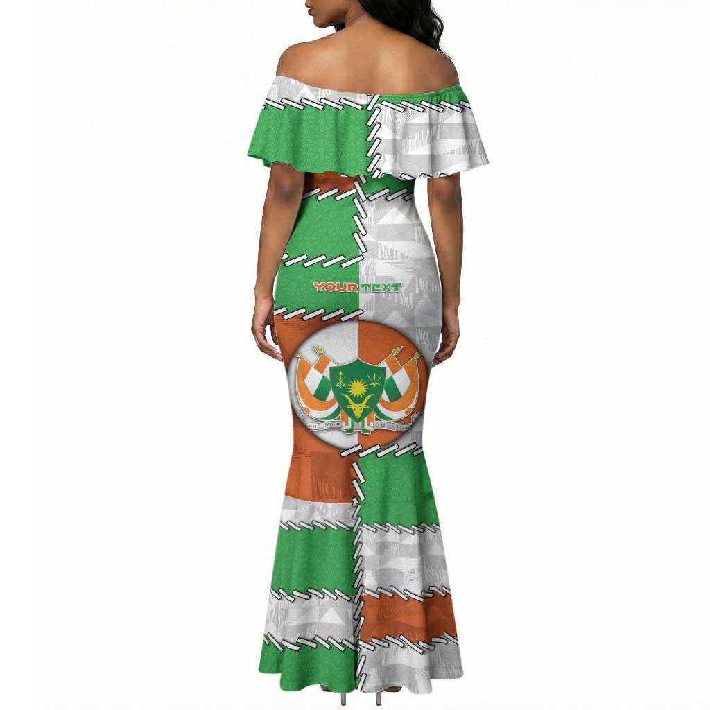 Personalized Niger Mermaid Dress Dama Gazelle Waving Flag Funny Style