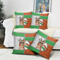 Niger Pillow Cover Dama Gazelle Waving Flag Funny Style