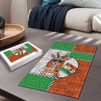 Niger Puzzle Dama Gazelle Waving Flag Funny Style