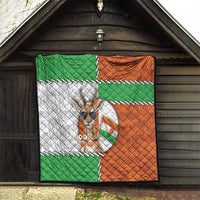 Niger Quilt Dama Gazelle Waving Flag Funny Style
