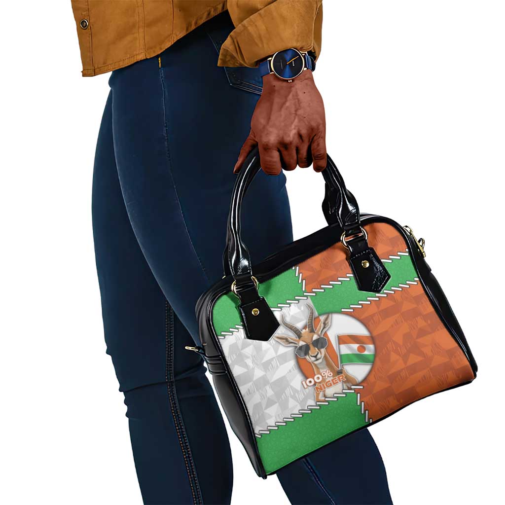 Niger Shoulder Handbag Dama Gazelle Waving Flag Funny Style