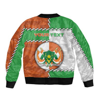 Personalized Niger Sleeve Zip Bomber Jacket Dama Gazelle Waving Flag Funny Style