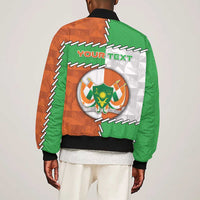 Personalized Niger Sleeve Zip Bomber Jacket Dama Gazelle Waving Flag Funny Style