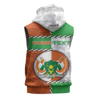 Personalized Niger Sleeveless Zip Hoodie Dama Gazelle Waving Flag Funny Style