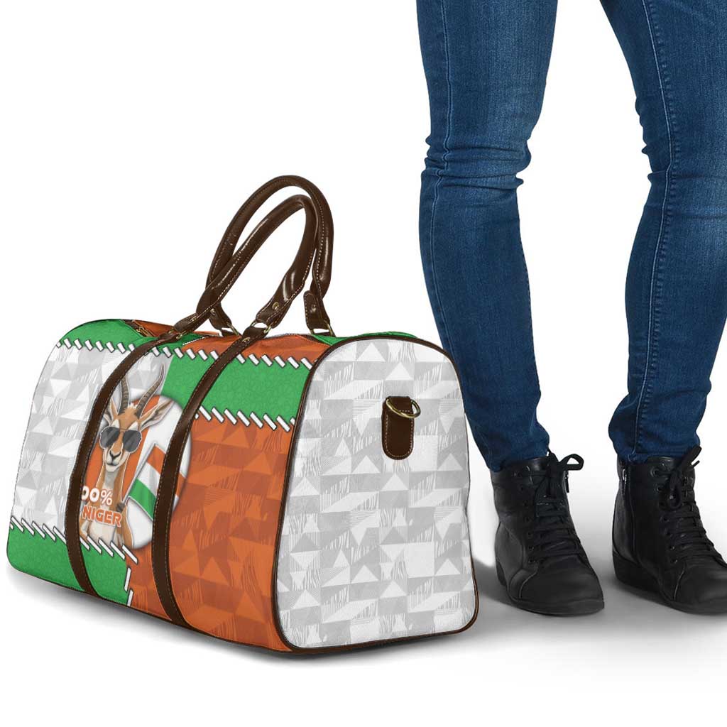 Niger Travel Bag Dama Gazelle Waving Flag Funny Style