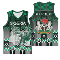 Personalized Nigeria Basketball Jersey Eagle With Tribal Patterns