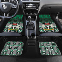 Personalized Nigeria Car Mats Eagle With Tribal Patterns