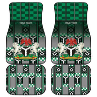 Personalized Nigeria Car Mats Eagle With Tribal Patterns