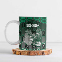 Personalized Nigeria Ceramic Mug Eagle With Tribal Patterns