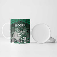 Personalized Nigeria Ceramic Mug Eagle With Tribal Patterns