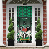Personalized Nigeria Door Cover Eagle With Tribal Patterns