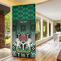 Personalized Nigeria Door Cover Eagle With Tribal Patterns