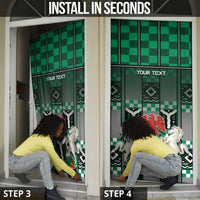Personalized Nigeria Door Cover Eagle With Tribal Patterns