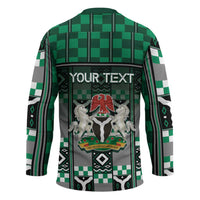 Personalized Nigeria Hockey Jersey Eagle With Tribal Patterns