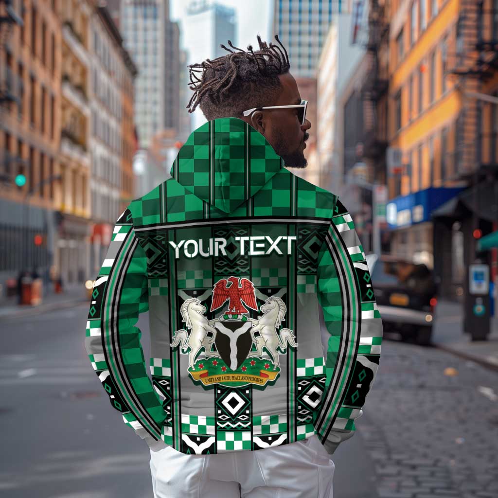 Personalized Nigeria Hoodie Eagle With Tribal Patterns