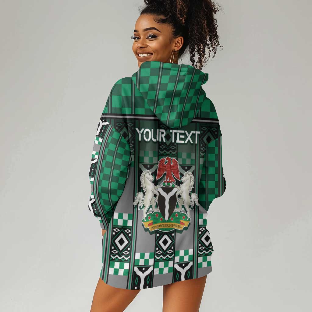 Personalized Nigeria Hoodie Dress Eagle With Tribal Patterns