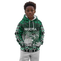 Personalized Nigeria Kid Hoodie Eagle With Tribal Patterns