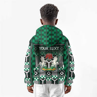 Personalized Nigeria Kid Hoodie Eagle With Tribal Patterns