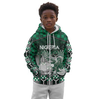 Personalized Nigeria Kid Hoodie Eagle With Tribal Patterns