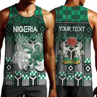 Personalized Nigeria Men Tank Top Eagle With Tribal Patterns