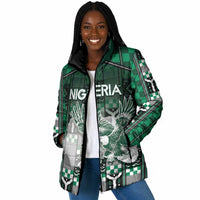 Personalized Nigeria Padded Jacket Eagle With Tribal Patterns