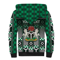 Personalized Nigeria Sherpa Hoodie Eagle With Tribal Patterns