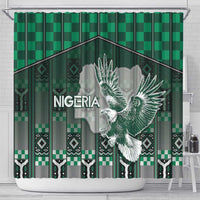 Nigeria Shower Curtain Eagle With Tribal Patterns