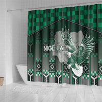 Nigeria Shower Curtain Eagle With Tribal Patterns