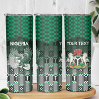 Personalized Nigeria Skinny Tumbler Eagle With Tribal Patterns