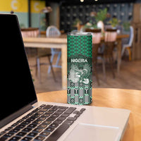 Personalized Nigeria Skinny Tumbler Eagle With Tribal Patterns
