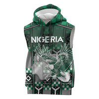 Personalized Nigeria Sleeveless Hoodie Eagle With Tribal Patterns