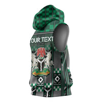 Personalized Nigeria Sleeveless Hoodie Eagle With Tribal Patterns