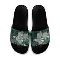 Nigeria Slide Sandals Eagle With Tribal Patterns