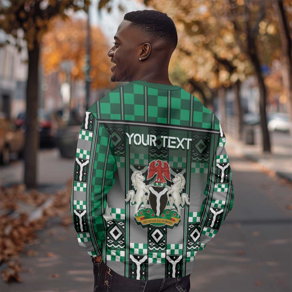 Personalized Nigeria Sweatshirt Eagle With Tribal Patterns
