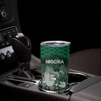 Personalized Nigeria Tumbler Cup Eagle With Tribal Patterns