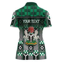 Personalized Nigeria Women Polo Shirt Eagle With Tribal Patterns