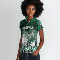 Personalized Nigeria Women Polo Shirt Eagle With Tribal Patterns