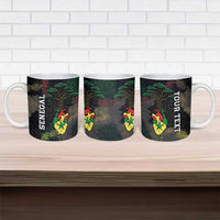 Personalized Senegal Ceramic Mug Heart Baobab Art Grunge Style