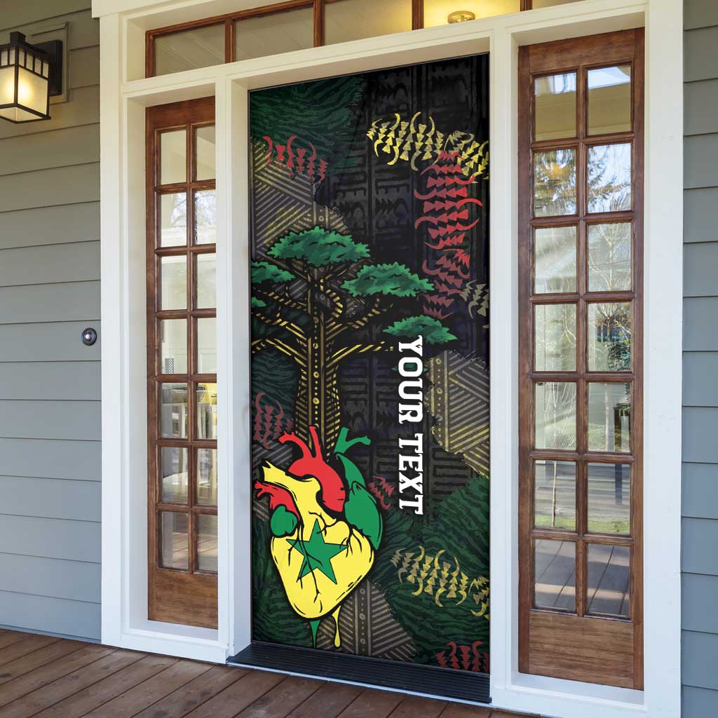 Personalized Senegal Door Cover Heart Baobab Art Grunge Style