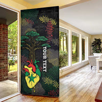 Personalized Senegal Door Cover Heart Baobab Art Grunge Style